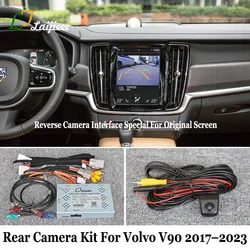 For Volvo V90 2017~2023 Original Screen HD Night Vision Reverse Assist Rear View Backup Camera & Video Decoding Interface Kit