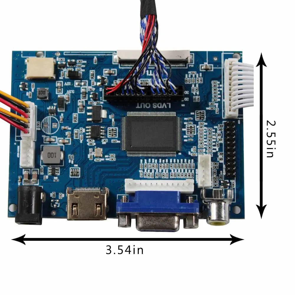 12V Inverter Circuit Board 50To60Pin Converter Pcb Board Vga 2Av Lvds Ttl Tft Controller Board for 6.2'' 7'' 8'' Lcd Screen - view 4