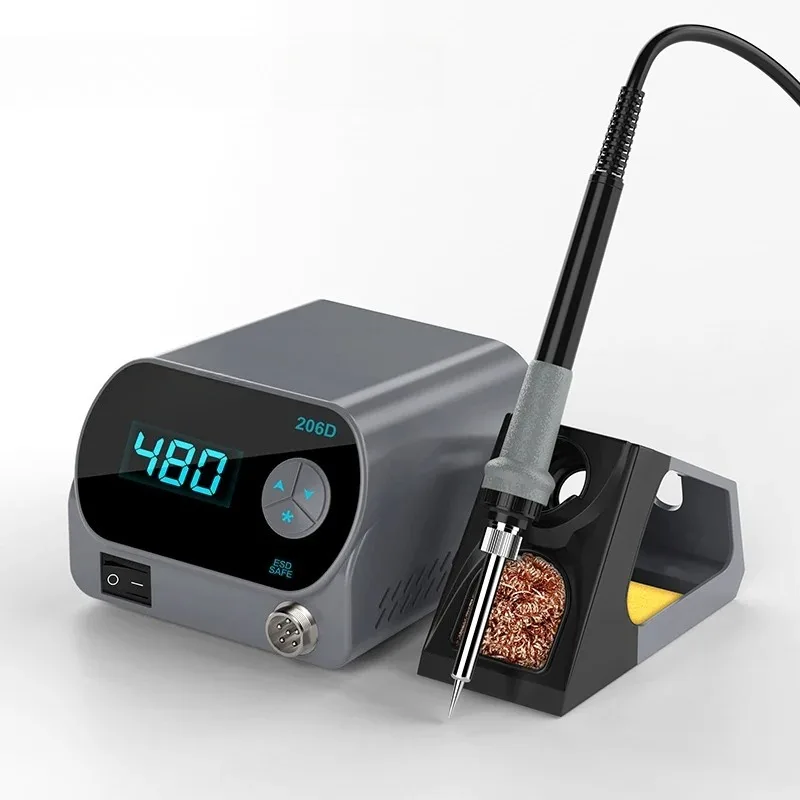 206D Soldering Station Adjustable Constant Temperature Digital Display Iron Internal Heating 80W High Power Repair Tool
