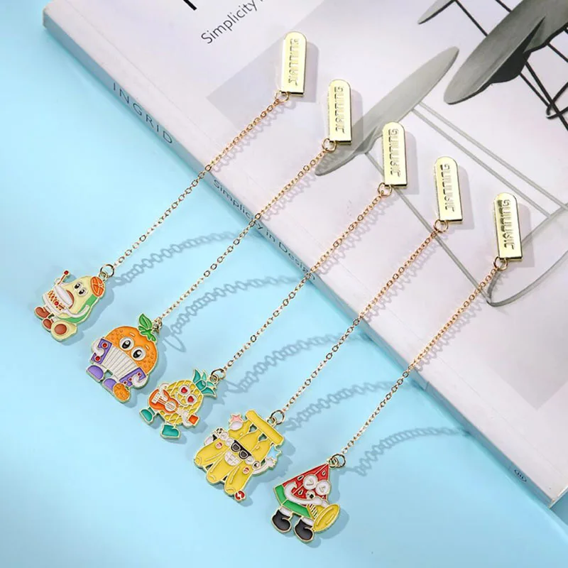 

Cartoon Avocado Fruit Music Bookmarks Creative Classical Exquisite Metal Art Pattern BookMark Page Folder Office School Supplies