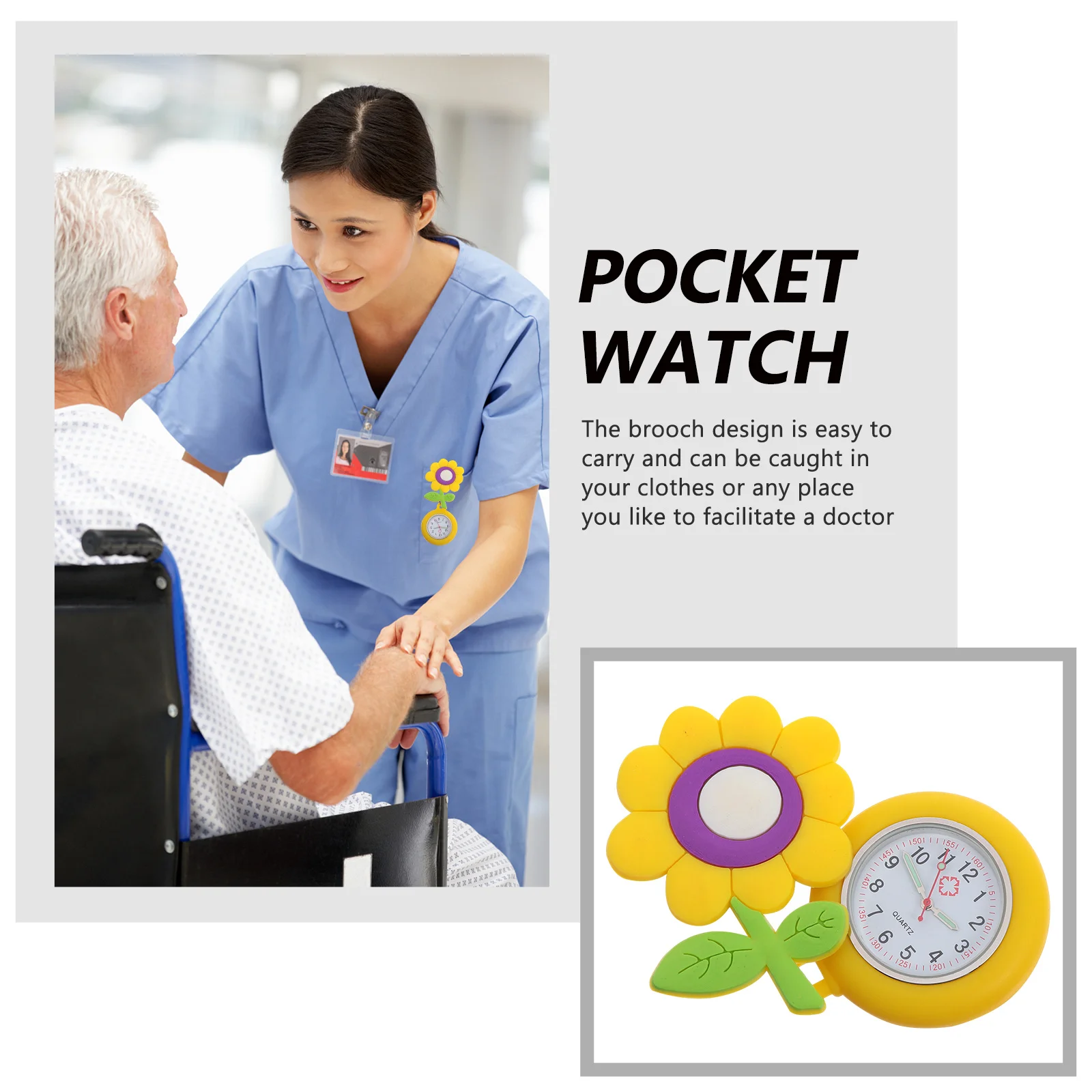 Soft Pendant Lovely Nurse Clip-On Watch Luminous Quartz Clip-On For Doctor Hospital Staff Nurse Watch Gift Timepiece