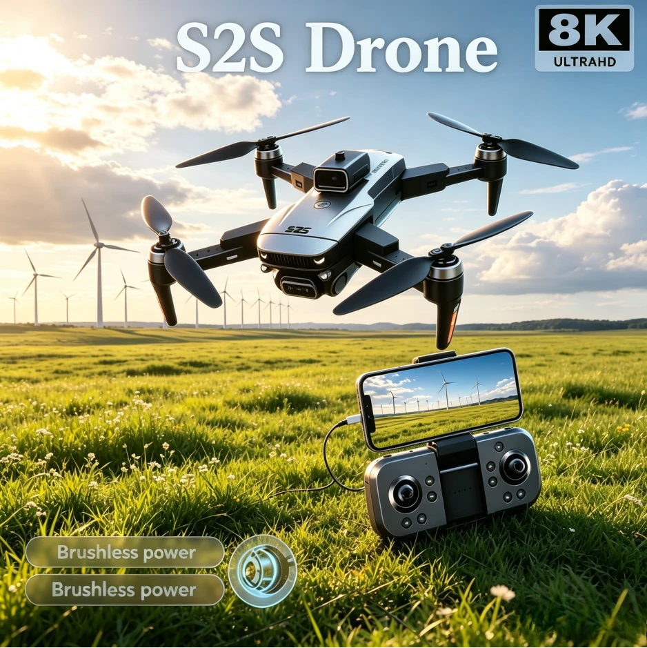 Original S2S GPS Drone 8K Electric Dual Camera Omnidirectional Obstacle Avoidance Brushless Optical Flow RC Aerial Quadcopter