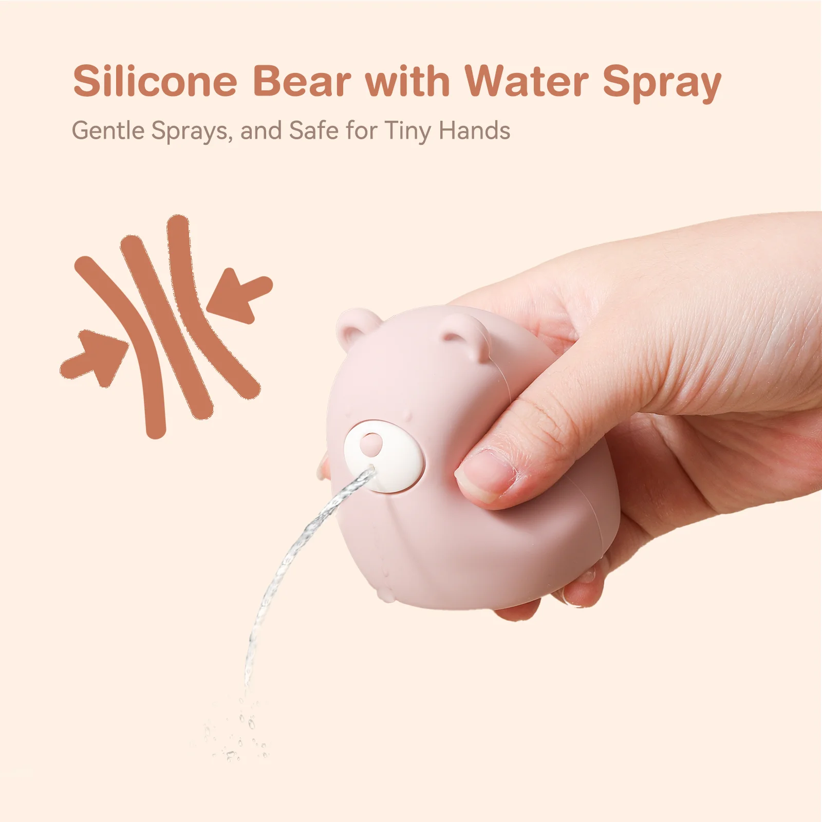 Jouets de bain en silicone sans moule ours, jouets de bain pour bébé de 6 à 12 mois, tout-petits de 1 à 3 ans, jouet de baignoire pour bébé non toxique, jouets d'eau, jouet de piscine,