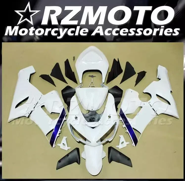 

4Gifts New ABS Full Fairings Kit Fit For KAWASAKI ZX-6R ZX6R 636 2005 2006 05 06 Bodywork Set Custom White