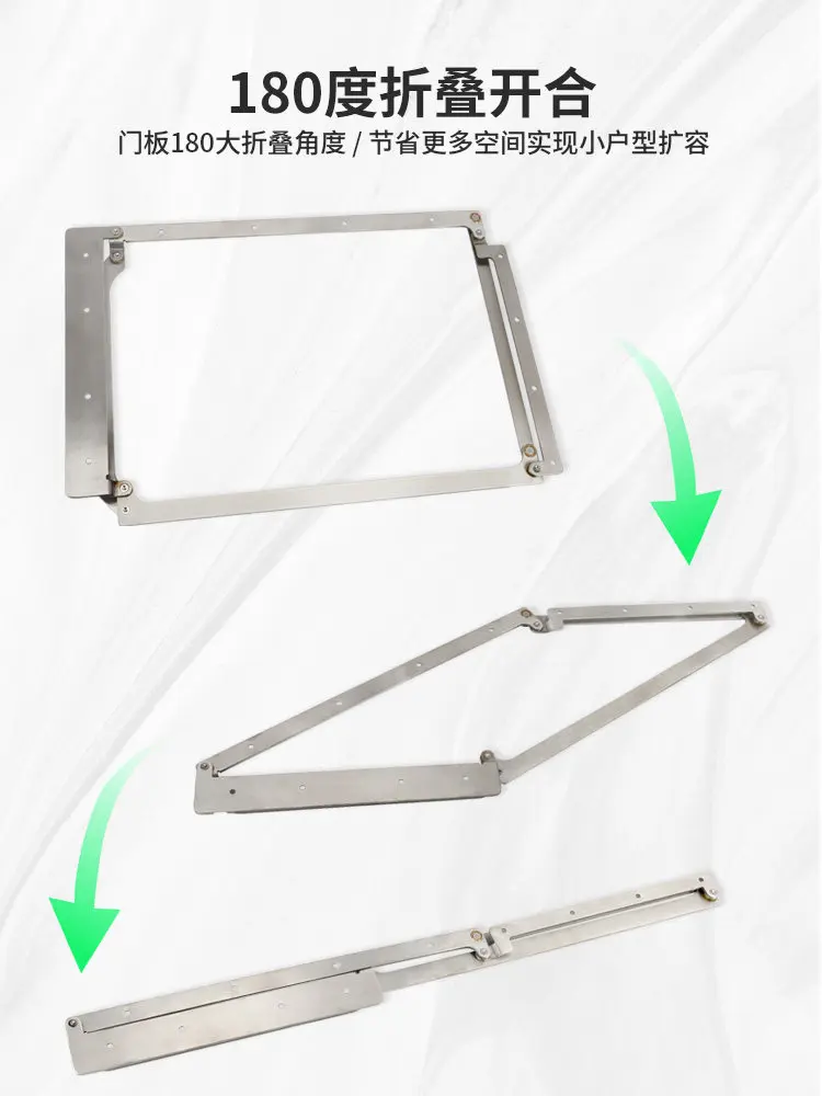 Hanging 18 Panels 180 Degree Folding Door Hardware Without Lower Track Flat Folding Door Hinge Wooden Door Hinge Accessories