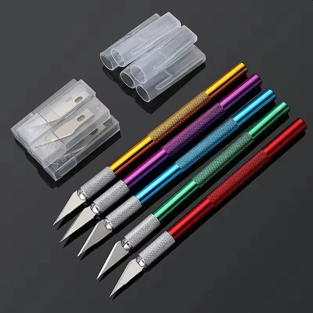 Bunte Holzschneidemesser aus Aluminiumlegierung, Bildhauerwerkzeug, Dienstprogramm, Gravur, scharfes Metallgerüst, Holzschneidemesser