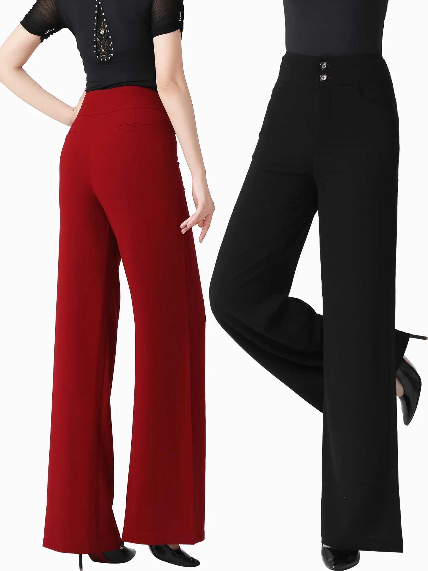 high-waist-straight-leg-dance-pants-women's-summer-chiffon-thin-dance-practice-pants-modern-dance-slimming-skirt-feelings