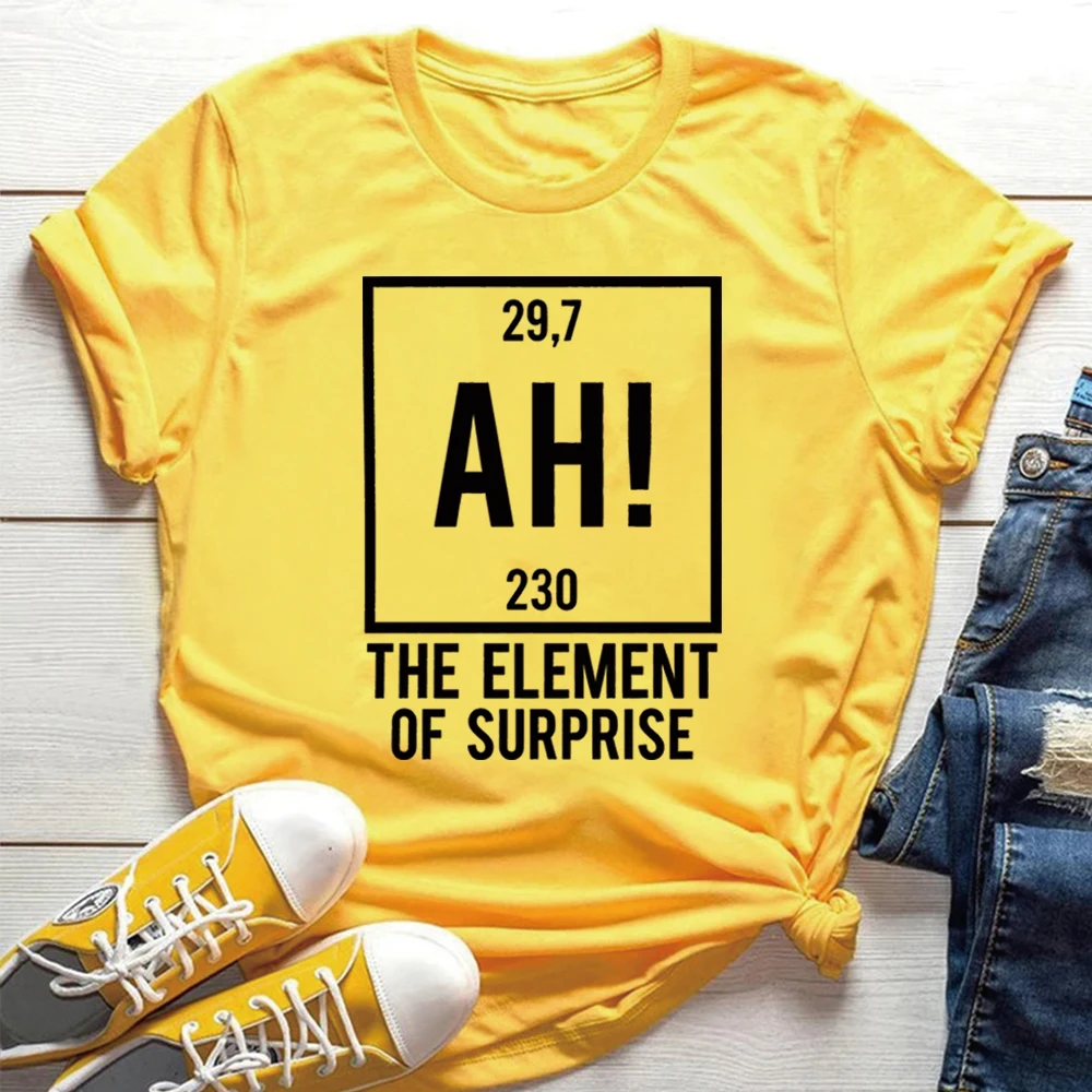 Project Hail Mary AH T-shirt Element of Surprise Shirts Ryland Grace Red Tshirt Chemistry Joke Tee Unisex Short Sleeves Tops