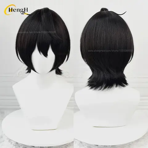 I lager Game ES Sakuma Rei Sakuma Ritsu Syntetiskt Hår 30cm/45cm Svart Peruk Värmebeständigt Hår Halloween Cosplay Anime Peruker 10 best sales ritsu sakuma cosplay - №1
