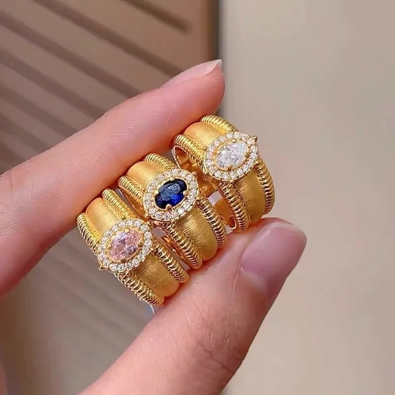 ins-style bead-rolled pearl ring, lightweight luxury jewelry, vintage court-style diamond-encrusted open ring for women