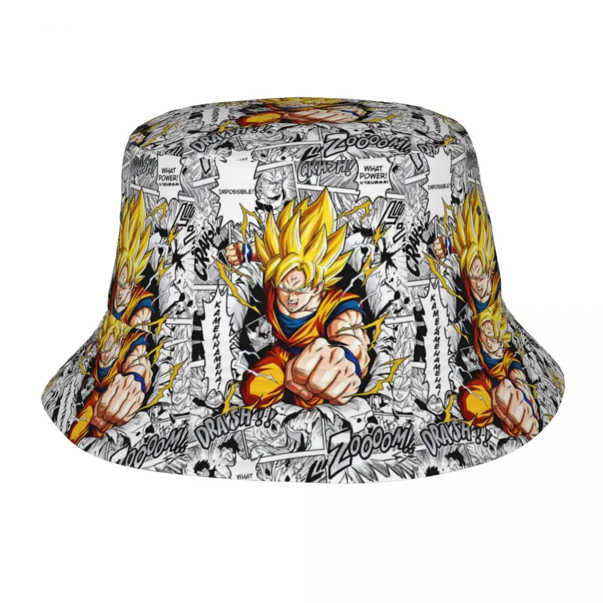 

Custom DBZ Goku Japan Comic Bucket Hats Men Women Fiction Animation Outdoor Sun Summer Fisherman Cap