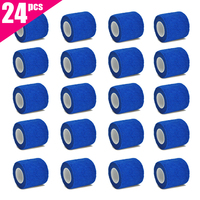 6pcs/12pcs/24pcs 5cm * 4.5m blue medical gauze sports bandage self-adhesive breathable elastic bandage for fixing fingers, wrist