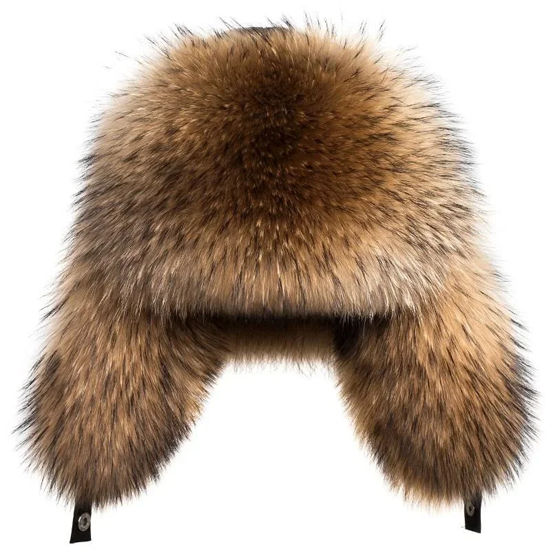 Lei Feng hat male raccoon imitation fox hair middle-aged and elderly warm thickened fur dog skin cotton hat