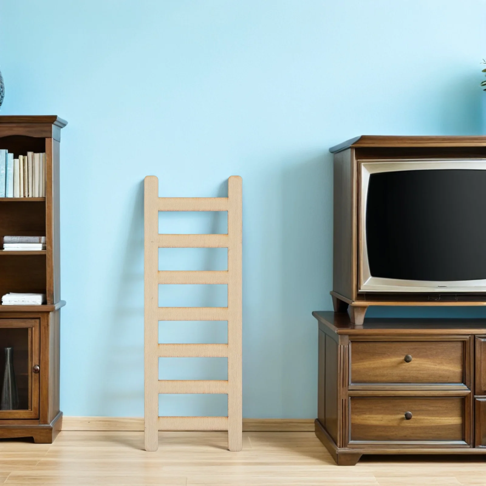 

50 Pcs DIY Craft Ladder Dollhouse Miniature Furniture Model Accessories Landscape Decoration Staircase