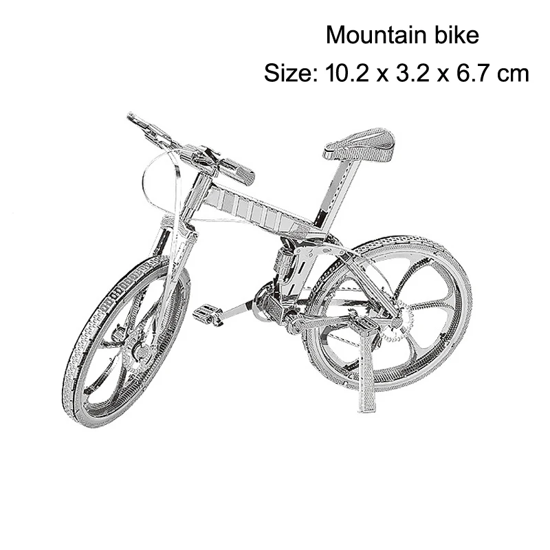 Vehicle 3D Metal Puzzle Mountain Bike Vintage Car KART Super sports car model KITS Assemble Jigsaw Puzzle Gift Toys For Children