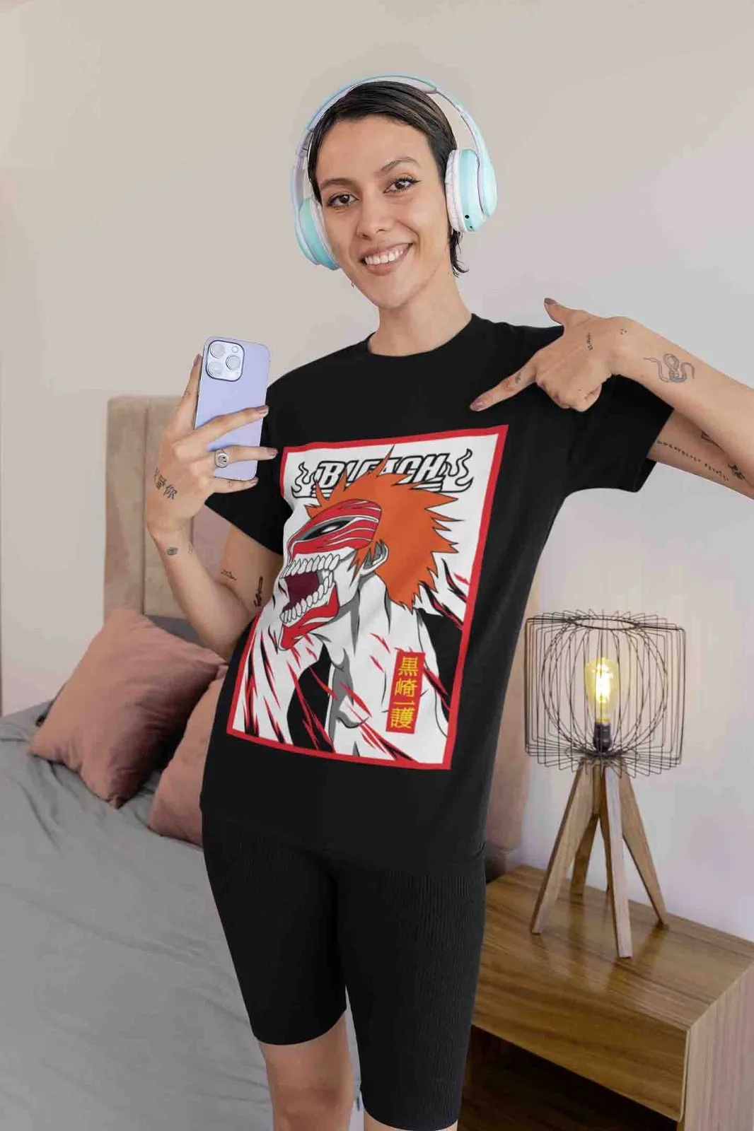 Bleach Anime Shirt Ichigo Bankai T-Shirt Byakuya Tshirt Aizen Zaraki Unisex Tee