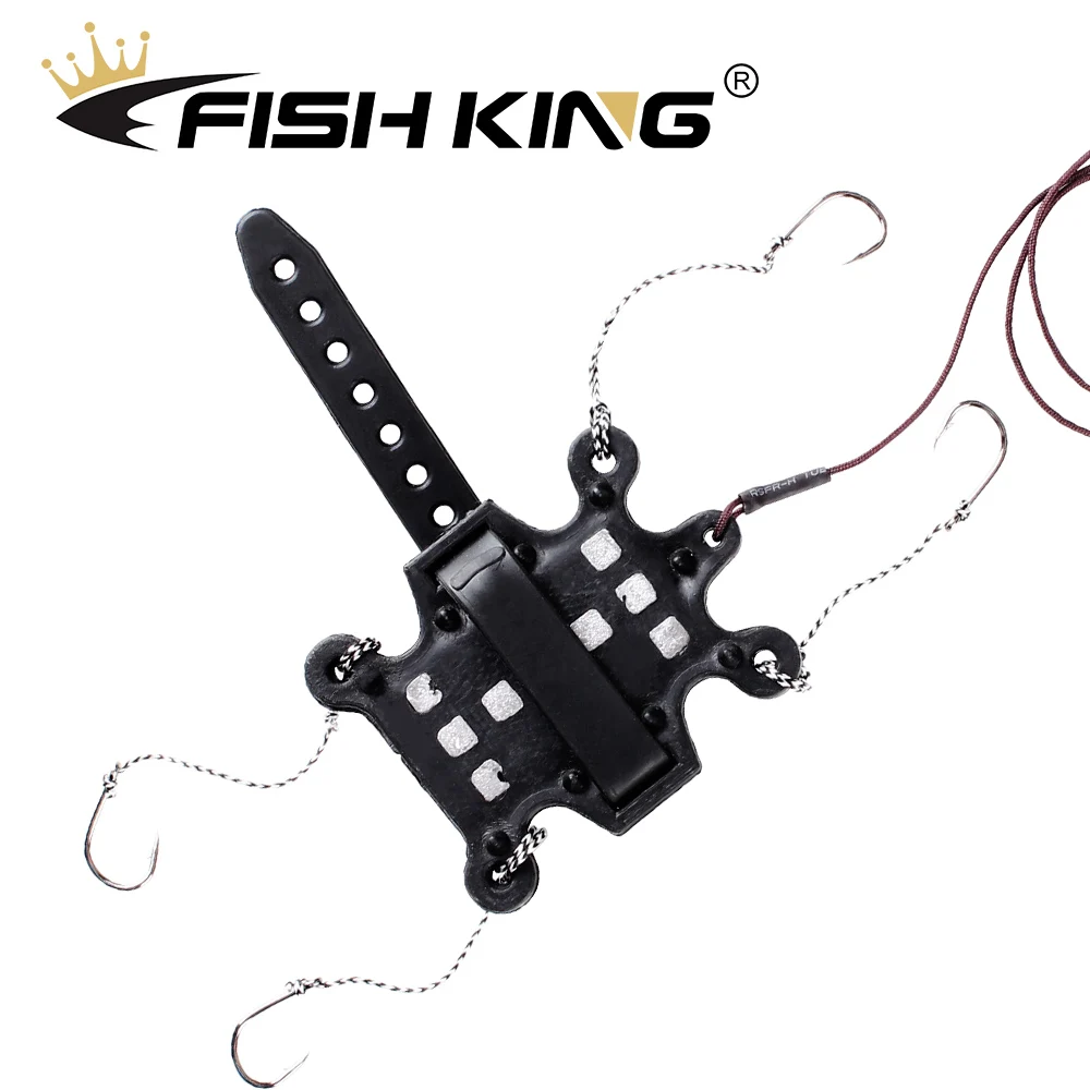 FISH KING Karpfenangeln Köder Feeder Gruppe Haken aus Kohlenstoffstahl mit PE-Schnur für Karpfenangeln Zubehör 30/40/50/60/70/80g