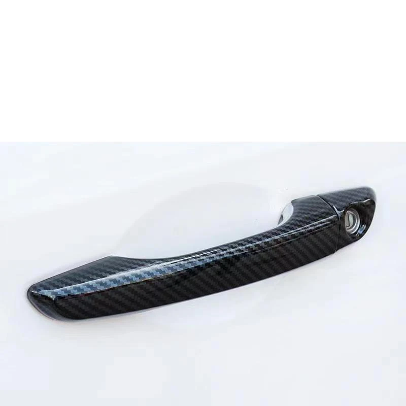 carbon fiber car door handle cover trim chrome for hyundai elantra 2016 2017 2018 2019 2020 gt ad solaris verna accent styling