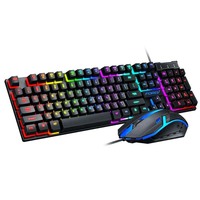 Arvin 104Keys Wired Gaming Keyboard and Mouse Combos RGB Gaming Mouse Keyboard and Mouse Set Gaming Mice for Computer
