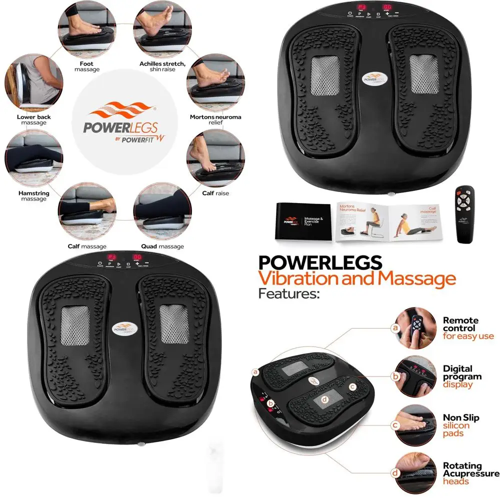 

Electric Foot and Calf Massager with Remote, Adjustable Speed and Vibration for Pain Relief and Improved Blood Circulation