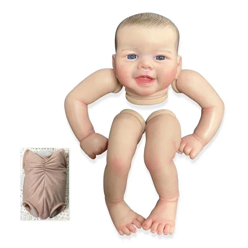 Realistic 19inch Reborn Doll Kit Emmy - Soft Vinyl Painted Unfinished DIY Baby Doll Accessories Toy