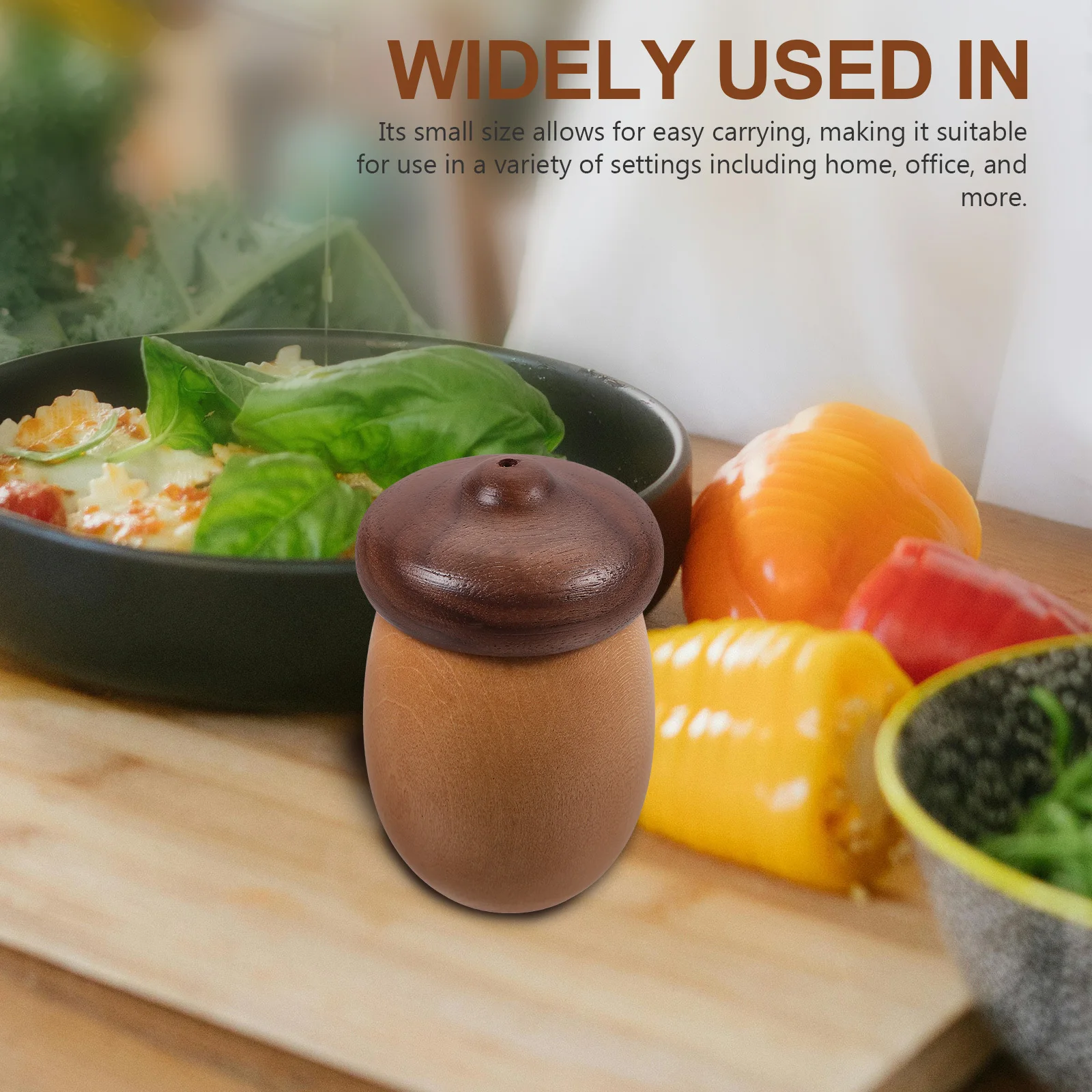 

Mushroom Shaped Wooden Toothpick Jar Acorn Style Toothpick Dispenser Creative Vintage Home Office Desktop Cotton Swab Holder