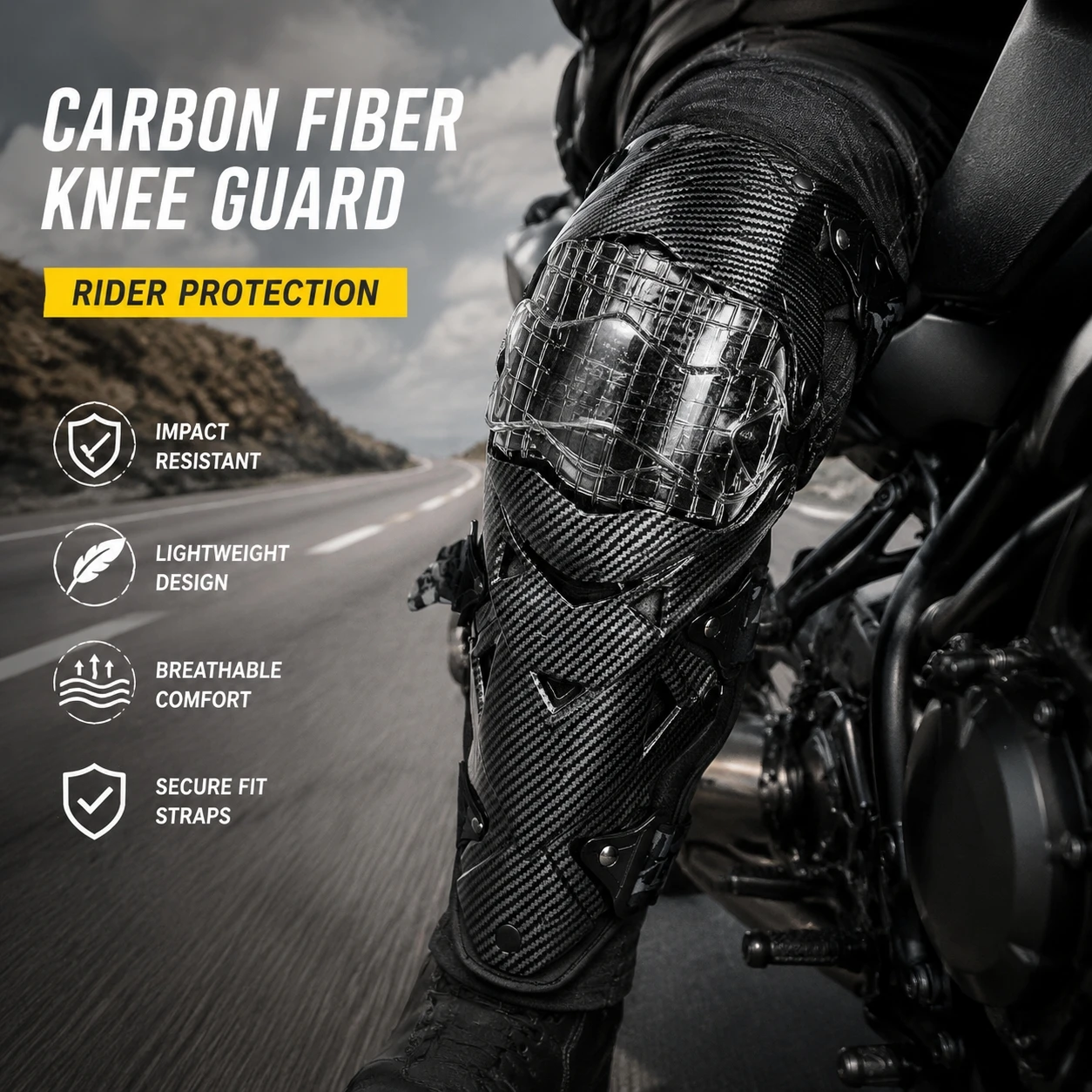 Motorcycle Riding Knee Guards Protective Pads Anti-Slip Windproof Shock Absorption Leg Protectors for Men Women Outdoor 8 Colors