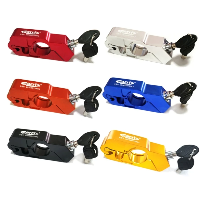 

68UF Motorcycle Lock Anti Theft Handlebar Grips Motorbike Lock Easy Installation