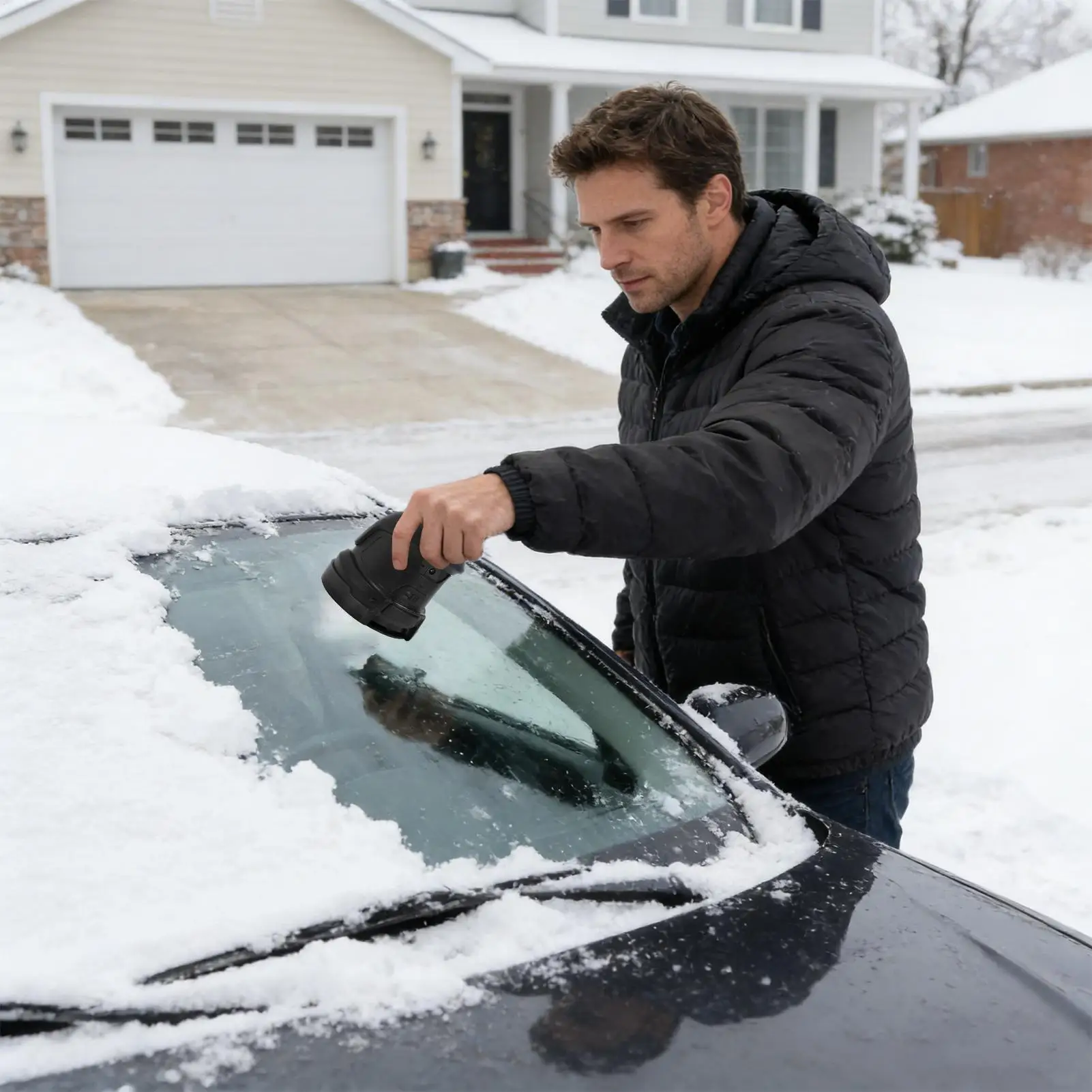 

1pcs Car Electric Ice Scraper Windshield USB Charging Snow Removal Scraper Winter Driving Window Ice Removal Tool Car Accessory