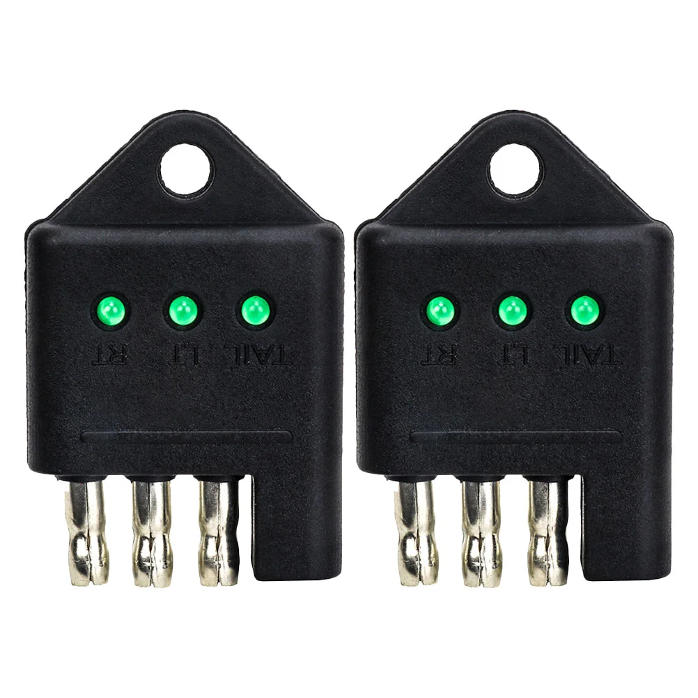 

2 Pcs Trailer Tester Connector Car Electrics Truck Multi Pin Plug Plastic Socket