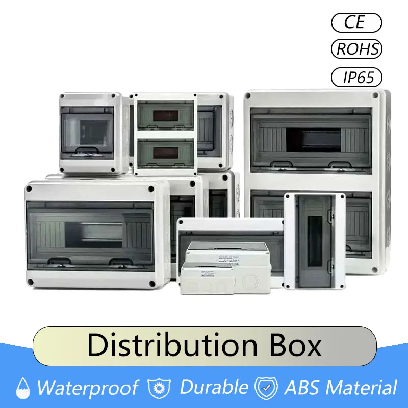 HL Distribution Box 5/8/12/15/18/24/WAY Circuit Breaker, IP65 Waterproof Grade Power Junction Box, Circuit Breaker Switch Box