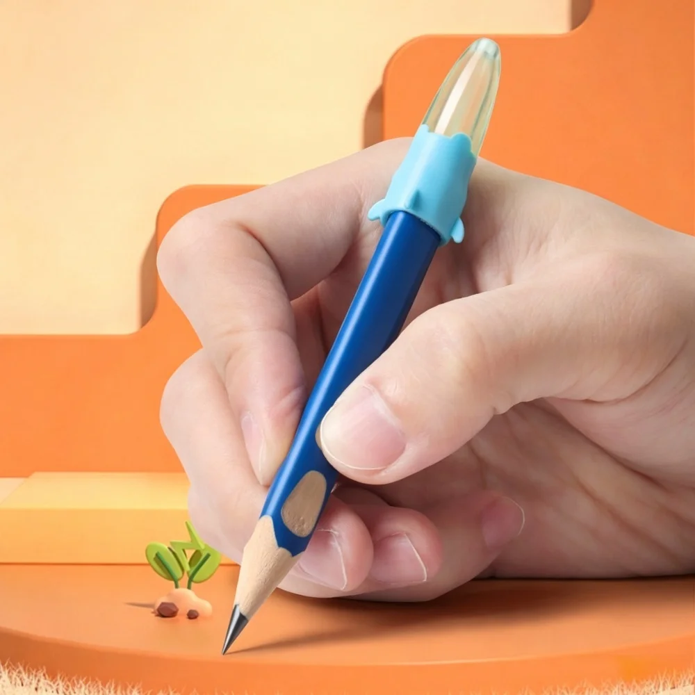M&G Cartoon Pencil Caps Rocket Shaped Clear Anti-dirt Anti-fall Pencil Cover Protect Pen Tip Pencil Extender Back To School Gift
