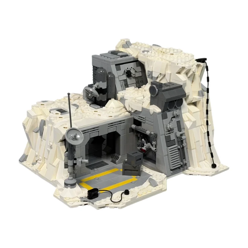 Estación Espacial de Ciencia Ficción Ártica: Set de Bloques de Construcción MOC con Plataforma de Aterrizaje para Naves Espaciales, Base Aeroespacial de Planeta Congelado, Juguete de Exhibición