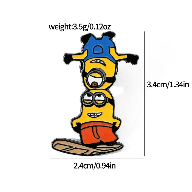 

Металлический значок «Миньоны» с индивидуальным дизайном, брошь из сплава с персонажами фильмов и мультфильмов, аксессуар, подарок