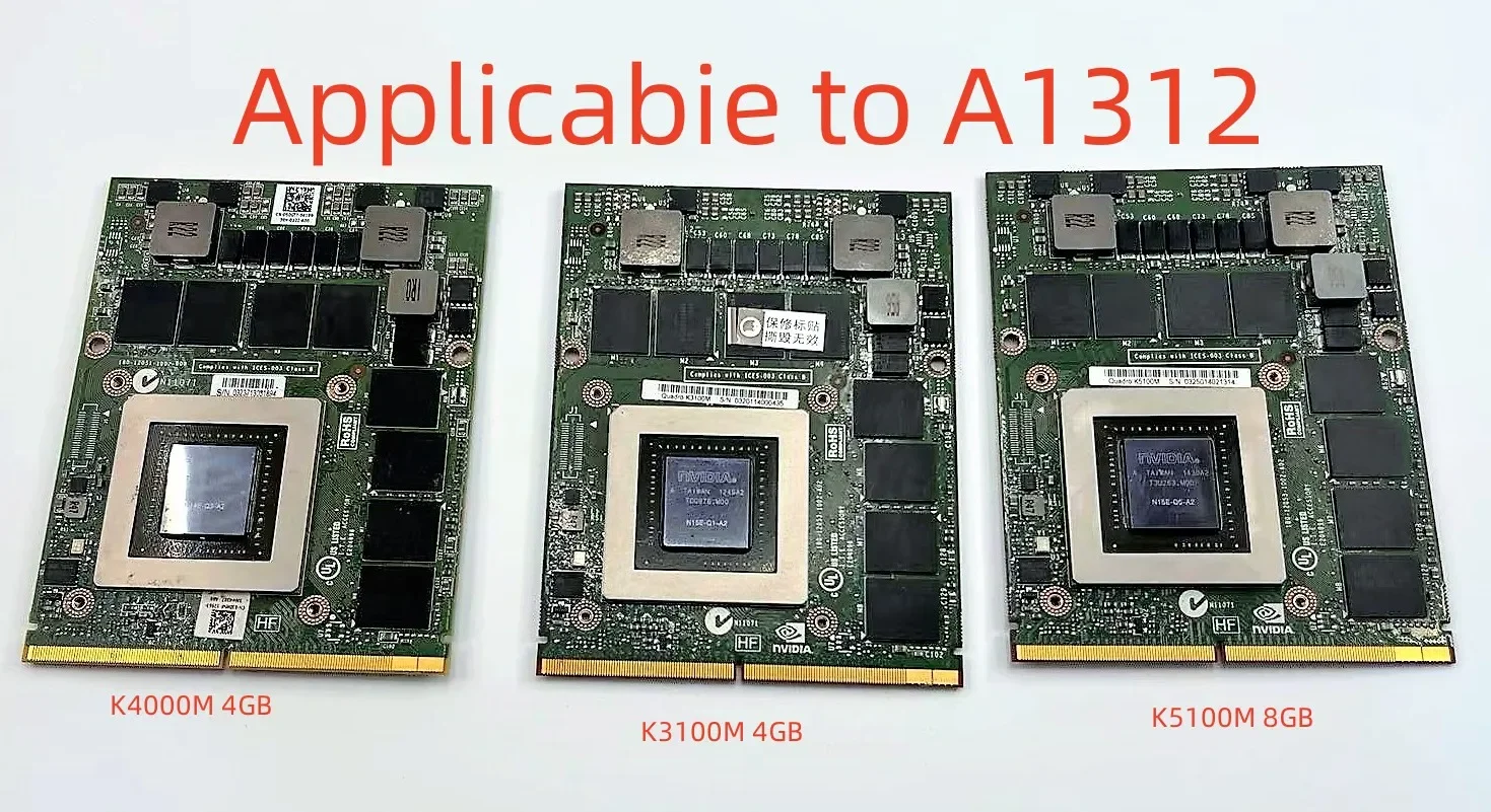 K3100M Gddr5, 4Gb Graphics Card for Imac A1311 A1312 K4000M K5000M K3000M, N15E - Q1 - A2