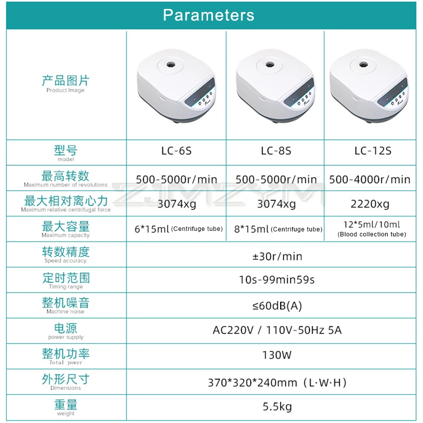 Blood Centrifuge Prp Plasma Centrifuge Machine Digital Medical Lab Low Speed Centrifuge 5/10/15ml Centrifuge Tube 4000/5000rpm