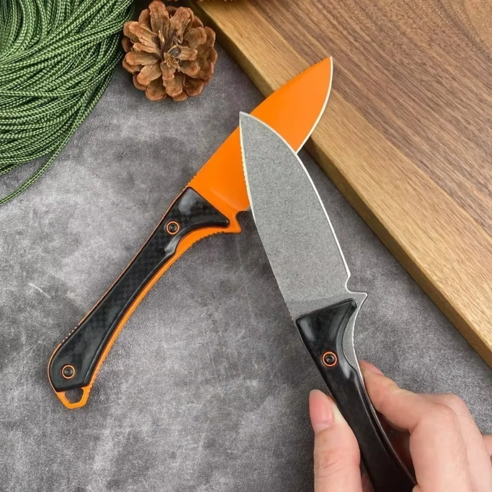 2025 EDC سكين مستقيم D2 شفرة ألياف النايلون مقبض في الهواء الطلق بقاء السكاكين التكتيكية الدفاع عن النفس السكاكين شفرة مثبتة سكين