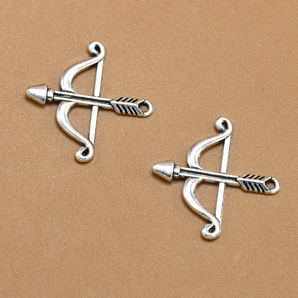 

20Pcs Bow and Arrow Alloy Pendant Charm DIY Jewelry Making Accessories for Necklace Bracelet Keychain Scrapbooking