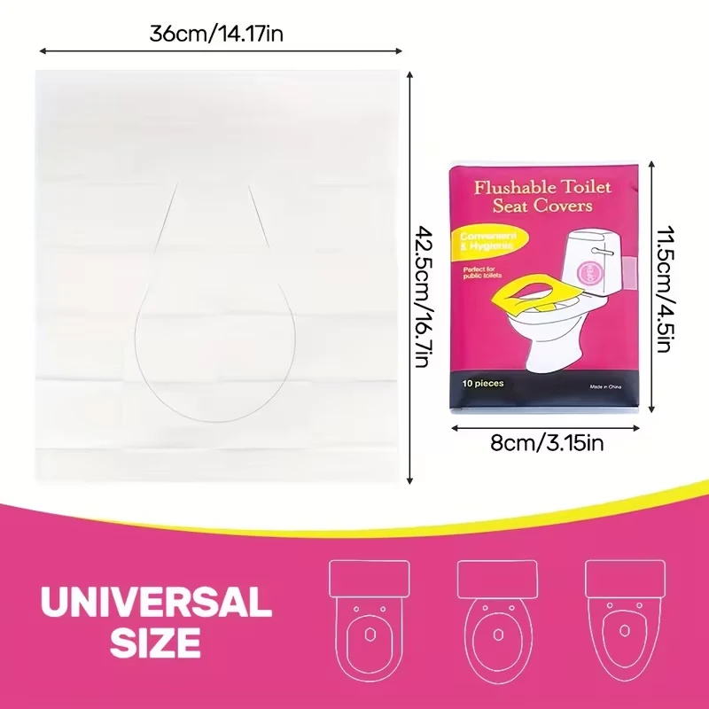 [YU]10/40/70pcs Disposable Toilet Seat Covers, Portable Toilet Seat Covers For Travel And Hotels, Individually Packaged.