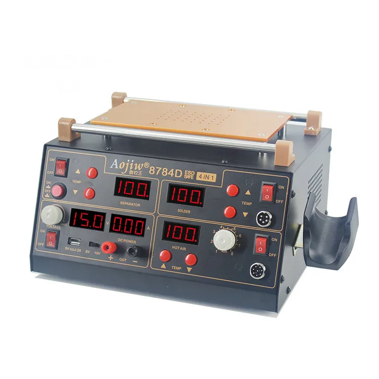 

8784D 4 in 1 LCD Digital Hot Air Iron Separator Best Soldering Station