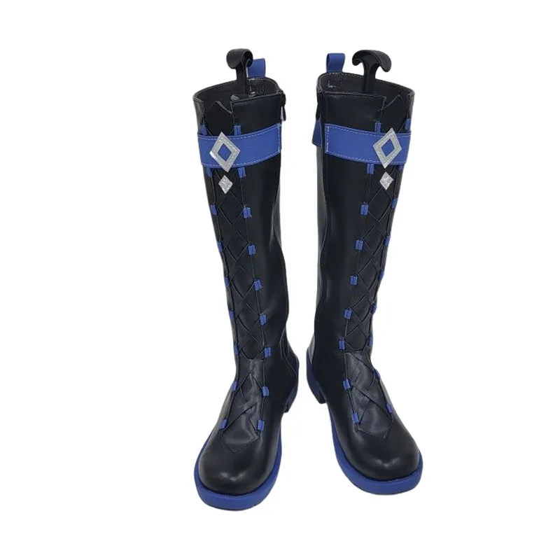 Arkria hroptr cosplay sapatos de couro do plutônio honkai impacto 3 cosplay adereços botas de carnaval de halloween feito sob encomenda