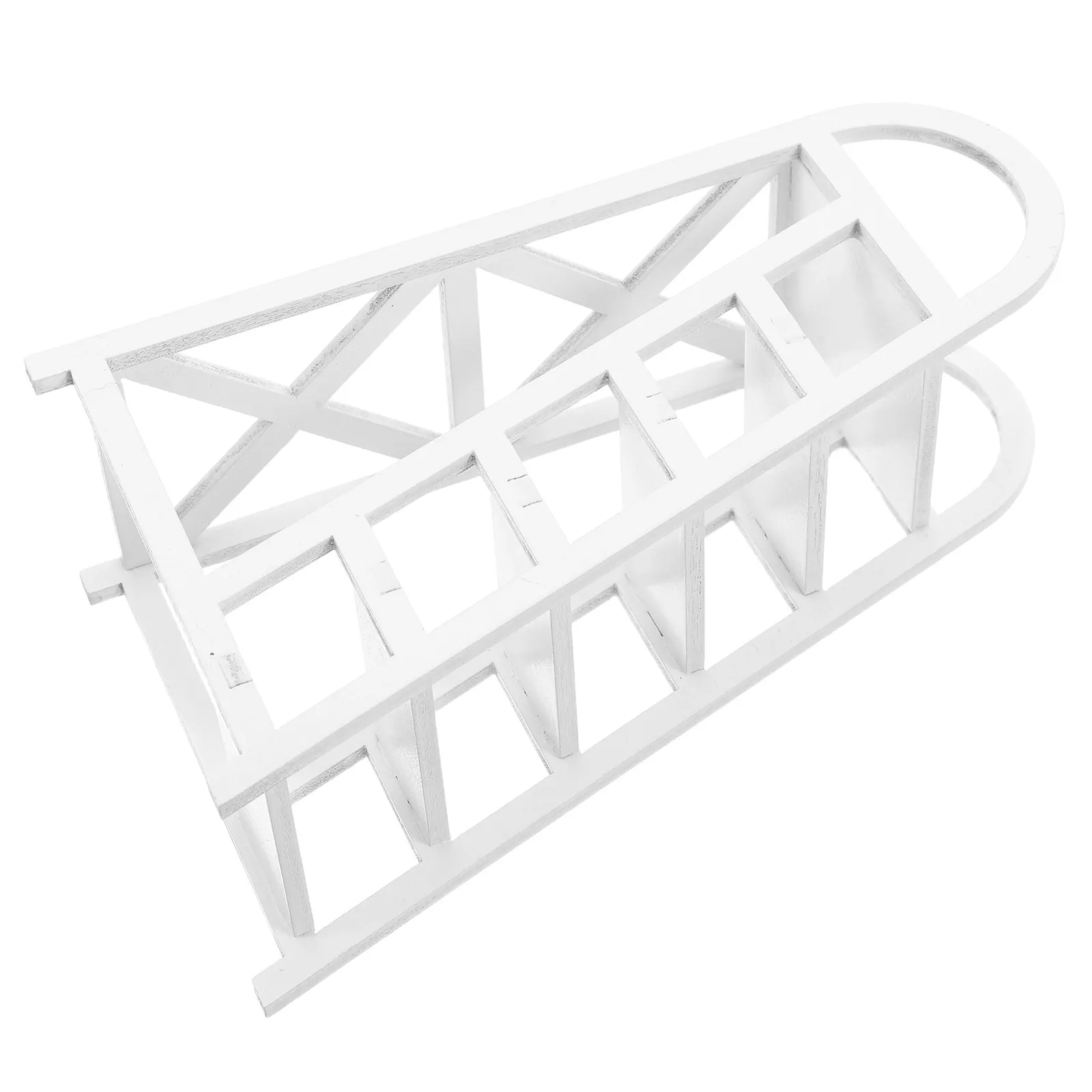 

12-Piece Miniature Dollhouse Ladder Set Realistic Wooden Pool Tower Staircase for Miniature Beach Scene Play Decorative Step