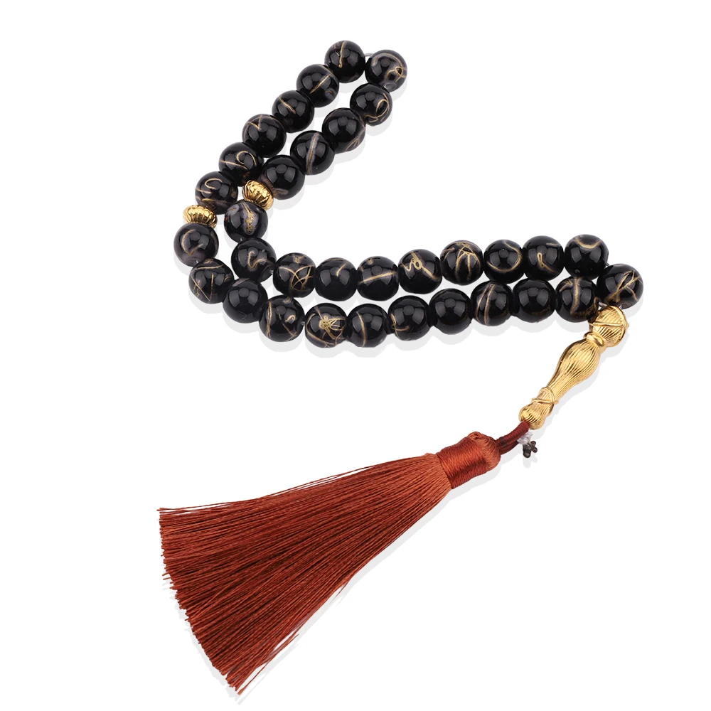 Crystal Glass Tasbih Prayer Beads 33 Muslim Rosary Islamic Prayer Beads Bracelet With Tassel For Women Jewelry Accessories Gift