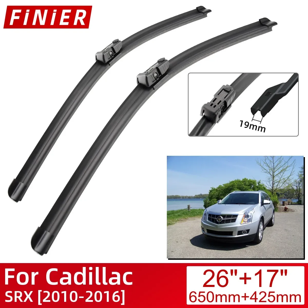 

For Cadillac SRX 2010-2016 Car Accessories Front Windscreen Wiper Blade Brushes Wipers 2016 2015 2014 2013 2012