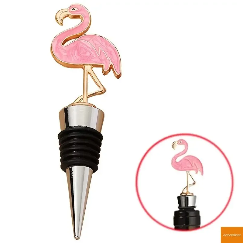 Bar Accessories Home Bars Flamingo Letter Shape Bottle Stoppers Wine Plug Home Bar Bottle Decor Crafts Resin Wine Stopper Keeper