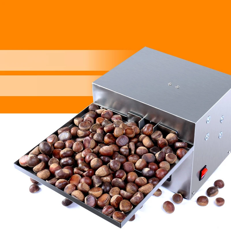 Electric Chestnut Cracker Fixed Blade Pure Copper Motor Stainless Steel Construction Chestnut Processing Machine