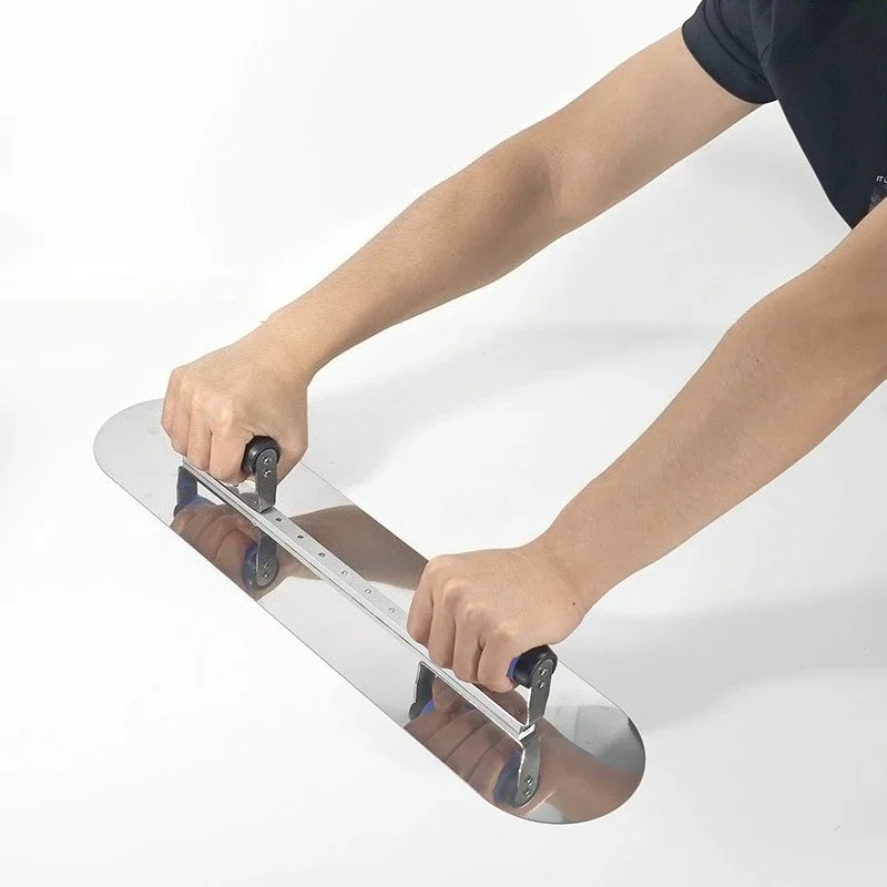 New Style Double Handle Trowel Stainless Steel Construction Hand Tools for Plasterboard, Plastering, Concrete, Resin Finishing