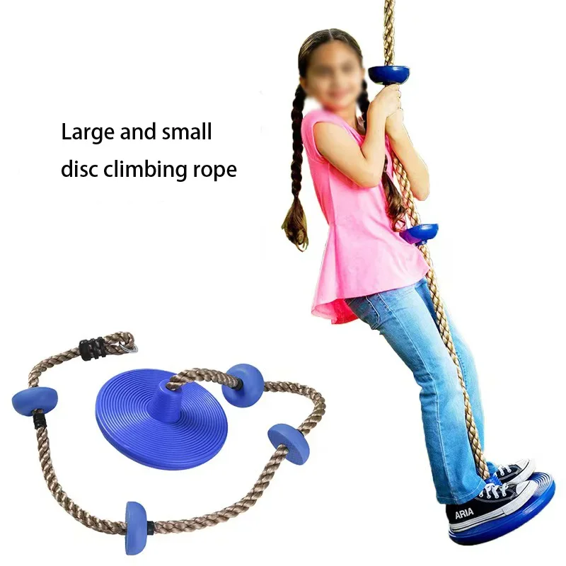 Columpios suspendidos para jardín y calle, columpio para niños, cuerda de escalada con plataformas, asiento de silla, columpios de disco