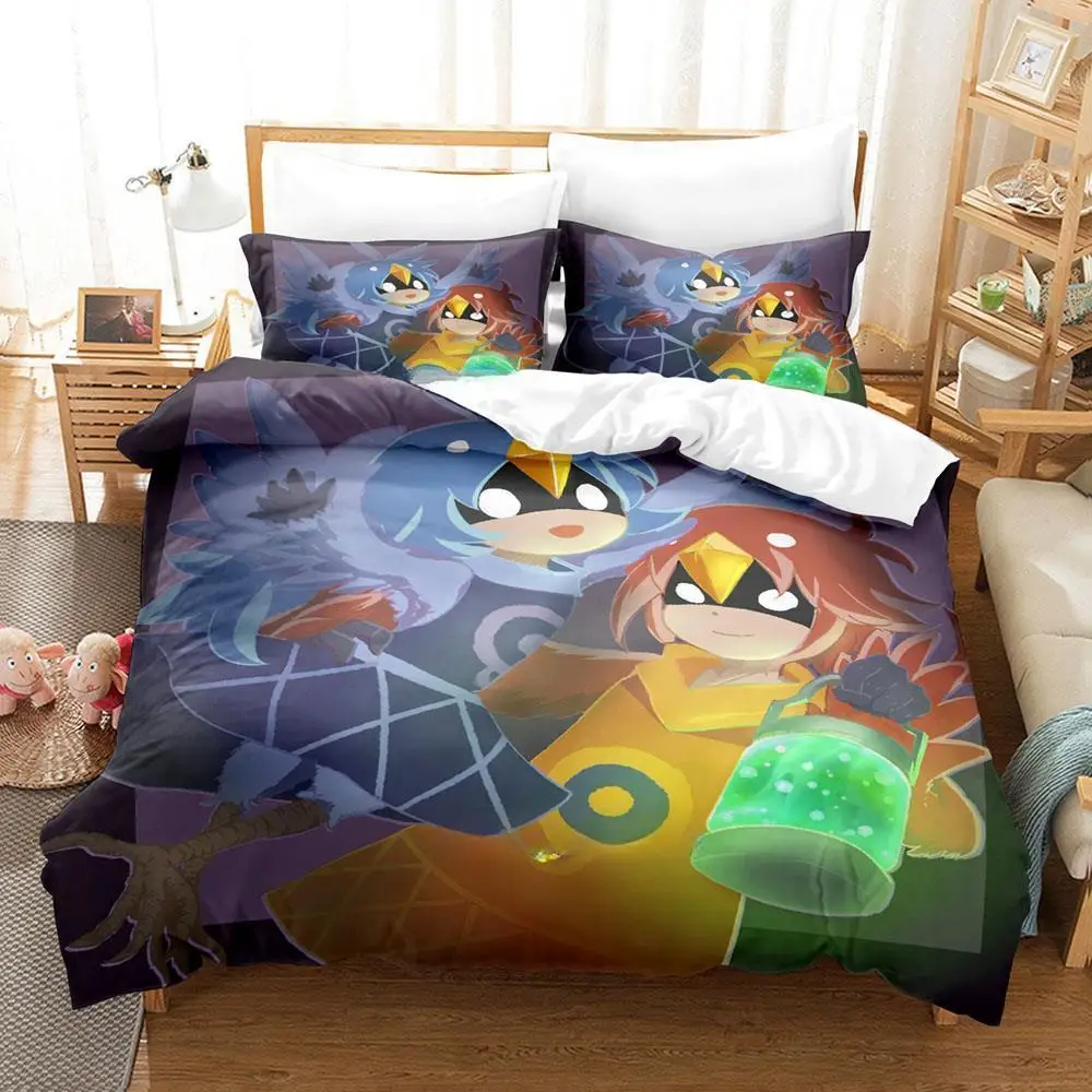 New Game OneShot Bedding Set Single Twin Full Queen King Size Bed Set Adult Kid Bedroom Duvet cover Sets 3D Anime Bed Sheet Set