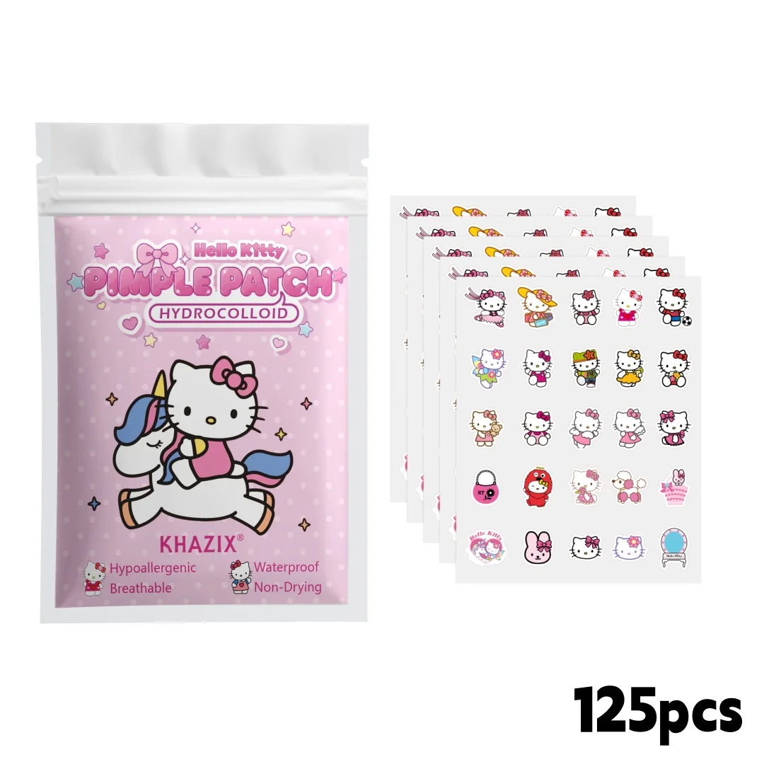 125 قطعة من رقع حب الشباب بحمض الساليسيليك - ملصقات غير مرئية ولطيفة على شكل قطة لمحاربة البثور وتهدئة البشرة #1